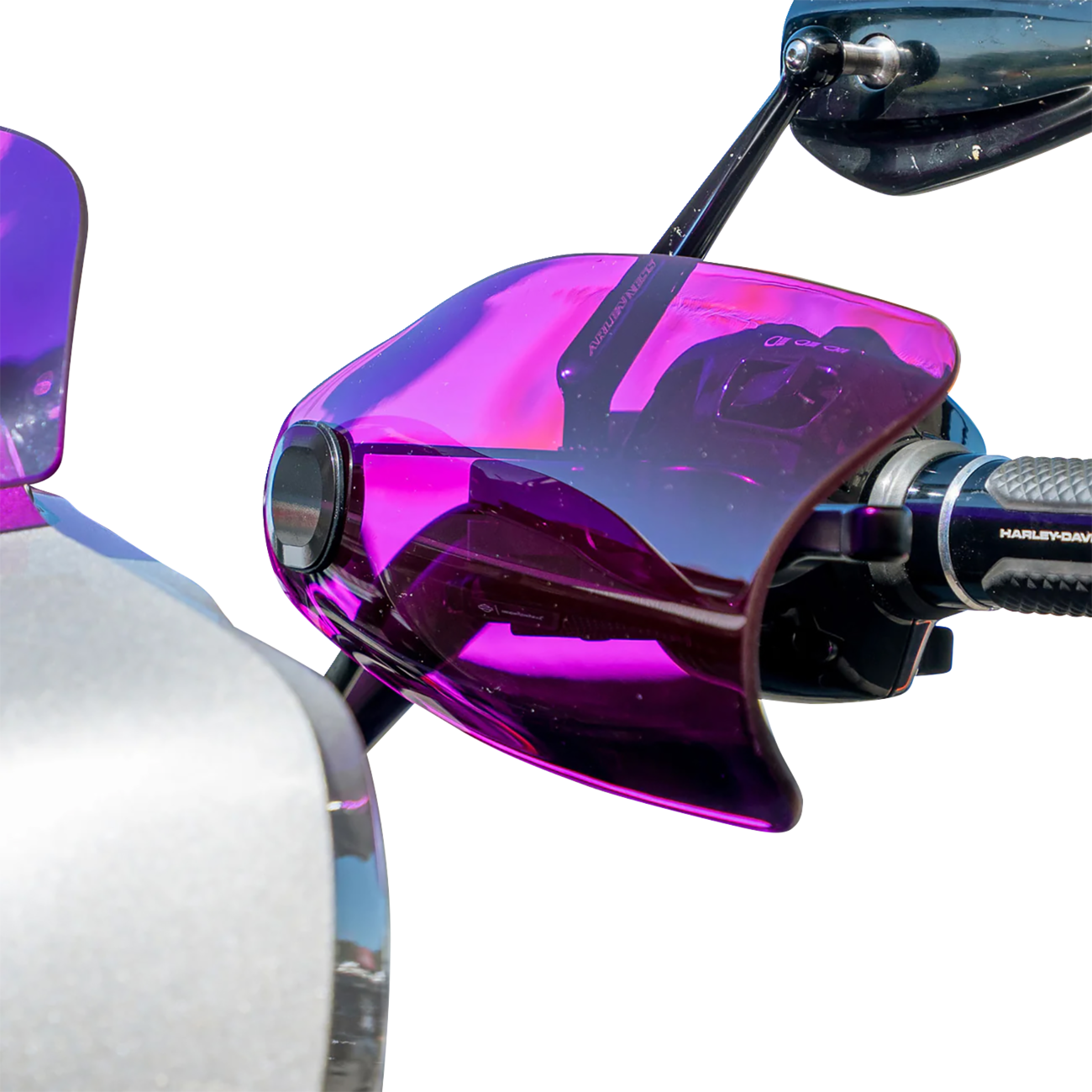 Klock Werks Kolor Flare Hand Guards For Harley With Cable Clutch 1982-2026