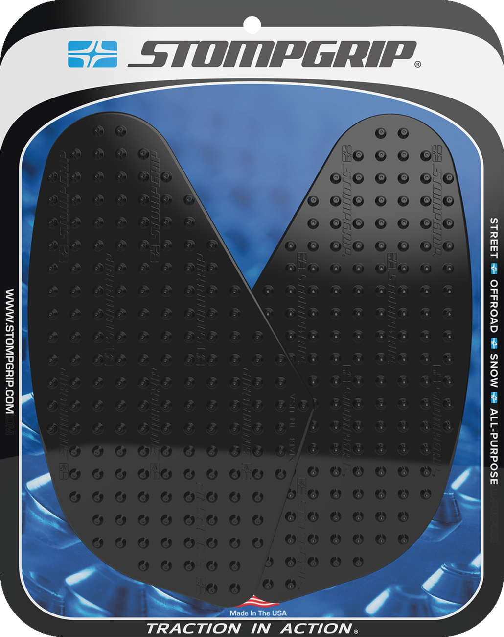 Stompgrip Traction Pad Tank Grips - Volcano - Black - Tracer 9 GT 2024-2024 Yamaha MTT9GT Tracer 9 GT+