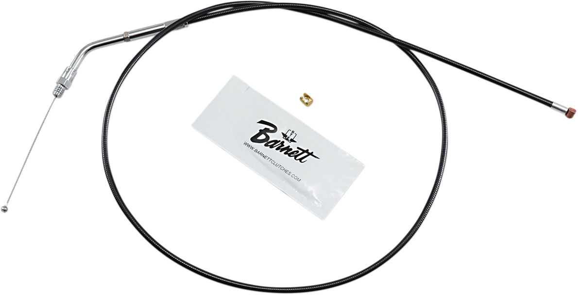 Barnett Black Vinyl Throttle Cable For Harley 1981-1989
