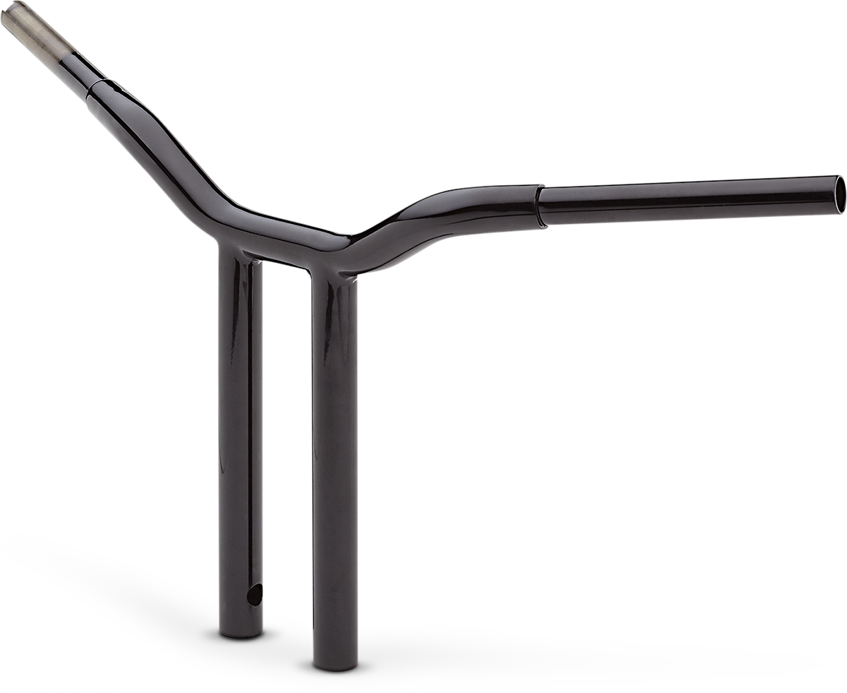 La choppers Kage Fighter Welded Straight-Riser Handlebar - One Piece - 14" - Black