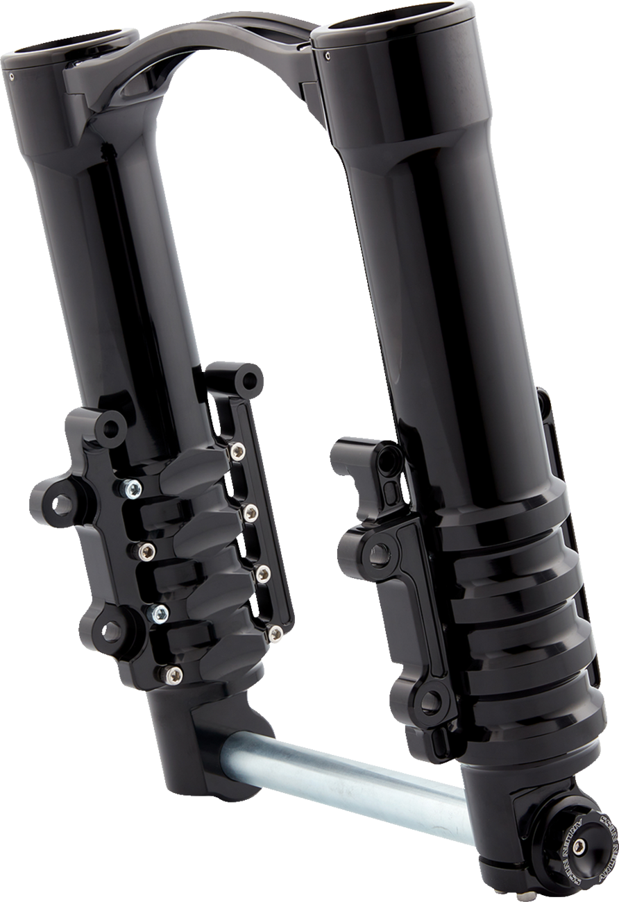 Arlen ness Fork Legs - 49 mm - Black Anodized - For Factory Brake Caliper Harley Davidson