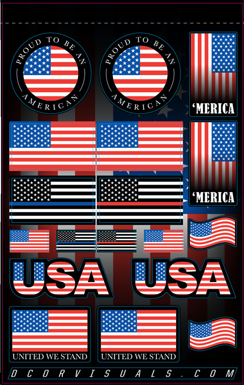 D'cor visuals Decal Sheet - USA