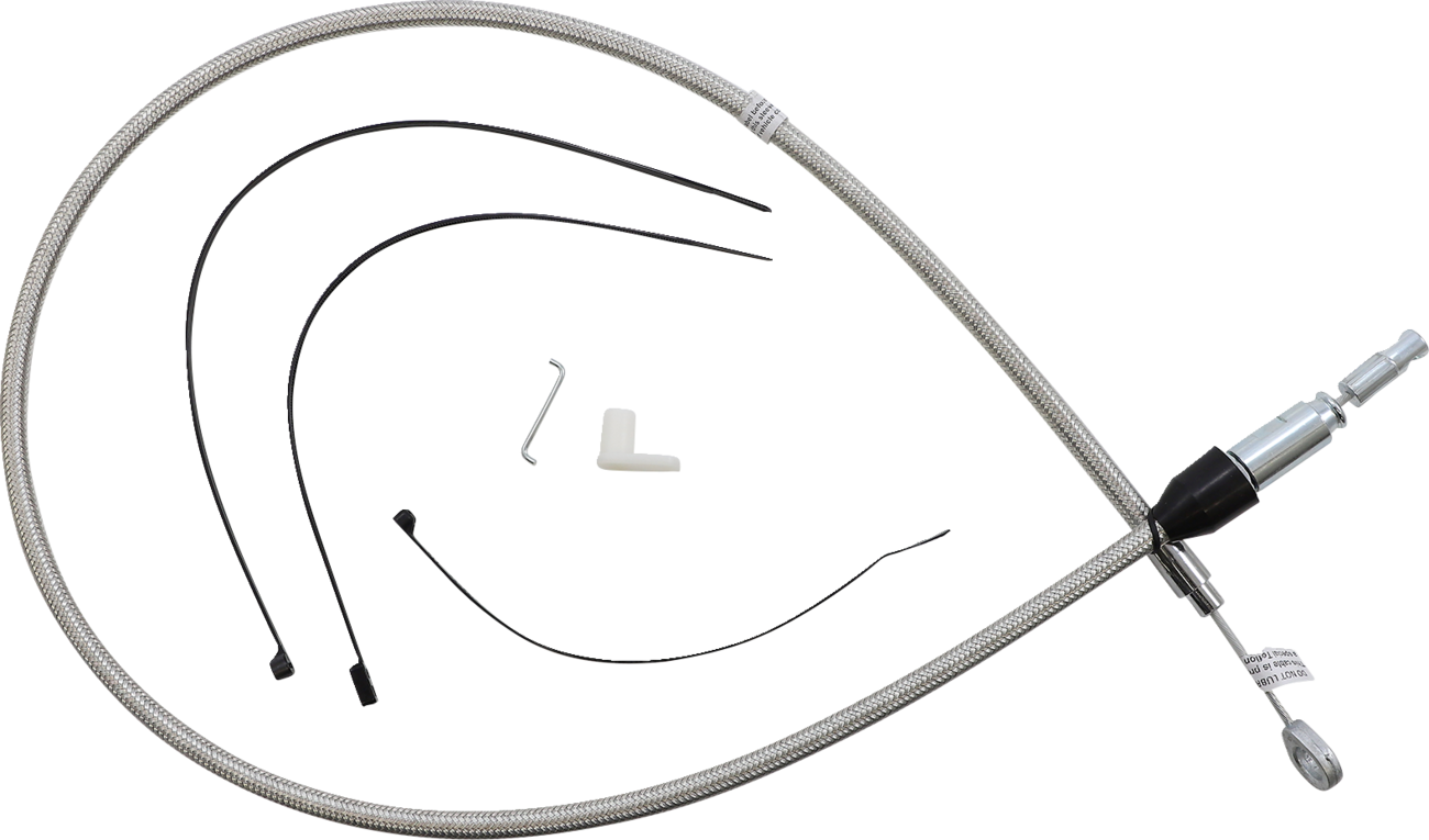Polished Stainless Quick Connect Upper Clutch Cable