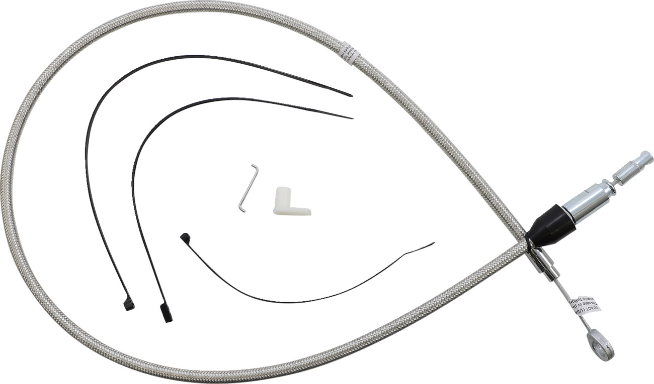 MAGNUM SHIELDING Polished Stainless Quick Connect Upper Clutch Cable