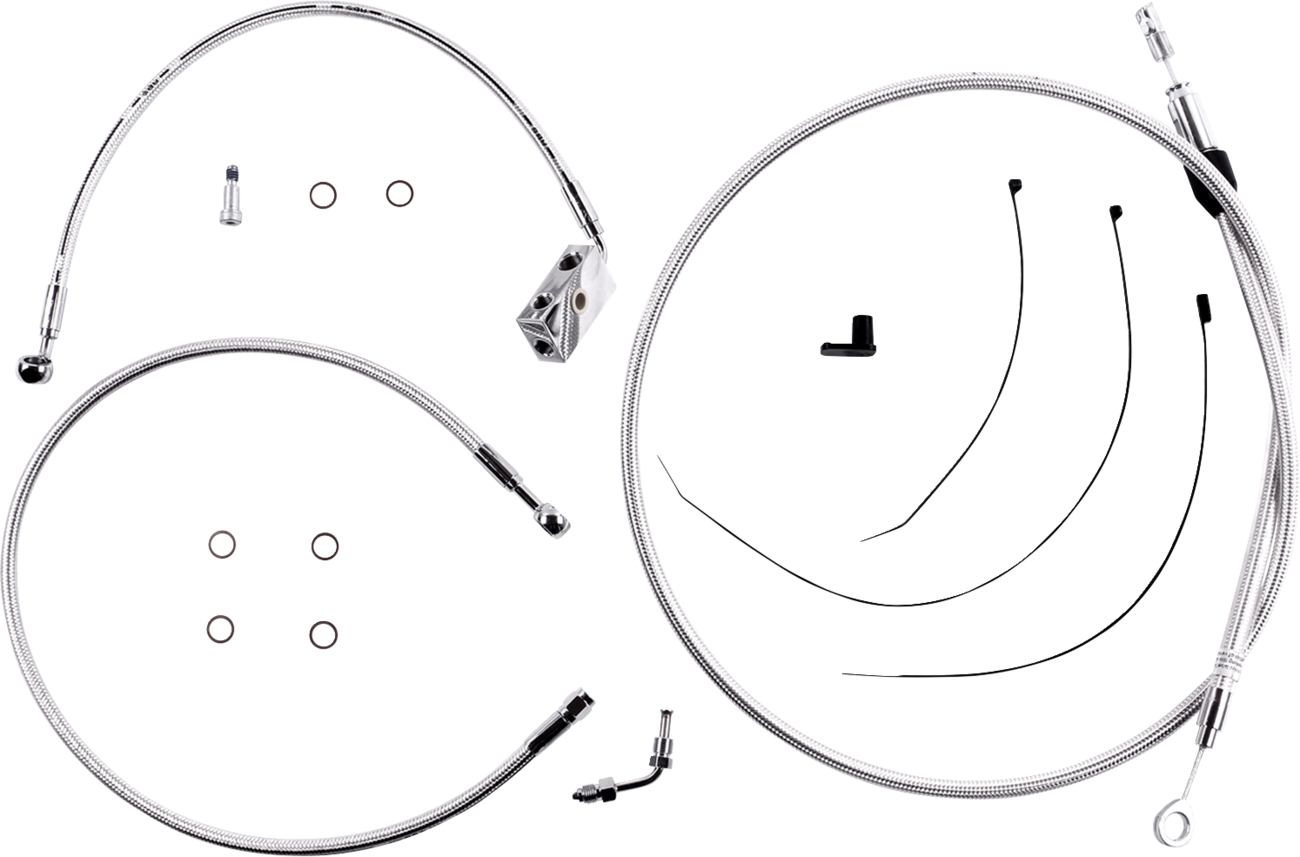 Magnum shielding Sterling Chromite II® Designer Handlebar Installation Kit - 8" - '18-'24 Softail Harley Davidson