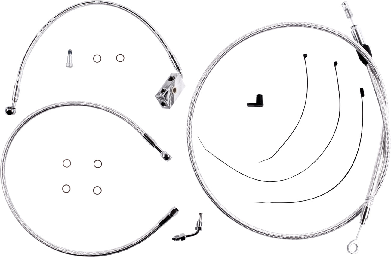 Magnum shielding Sterling Chromite II® Designer Handlebar Installation Kit - 8" - '18-'24 Softail Harley Davidson