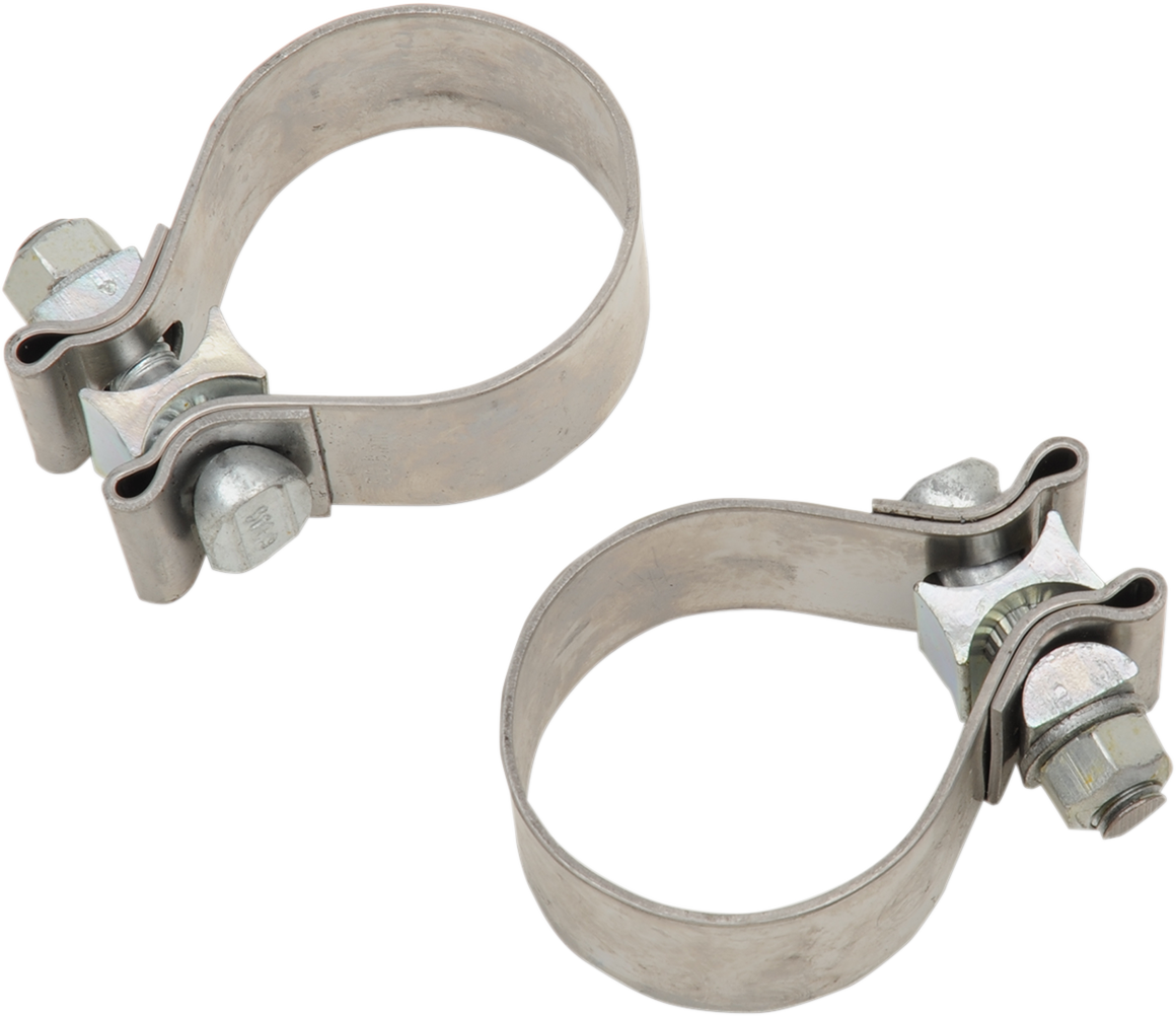 Khrome Werks 2" Stainless Steel Exhaust Clamps fits 1995-2016 Harley Touring