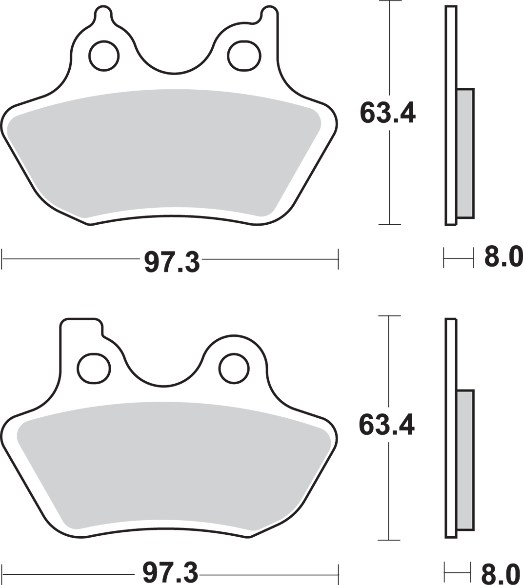 Sintered Metal Harley/Buell Brake Pads