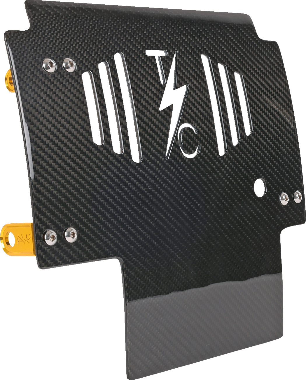 Thrashin supply co. Skid Plate - Carbon Fiber/Gloss - With Gold Brackets - FLHX/FLTRX 2024-2024 Harley Davidson FLTRX Road Glide / 2024-2024 Harley Davidson FLHX Street Glide