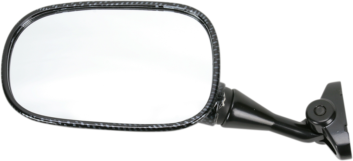 Emgo Mirror - Side View - Carbon Fiber - Rectangle - Left - Honda