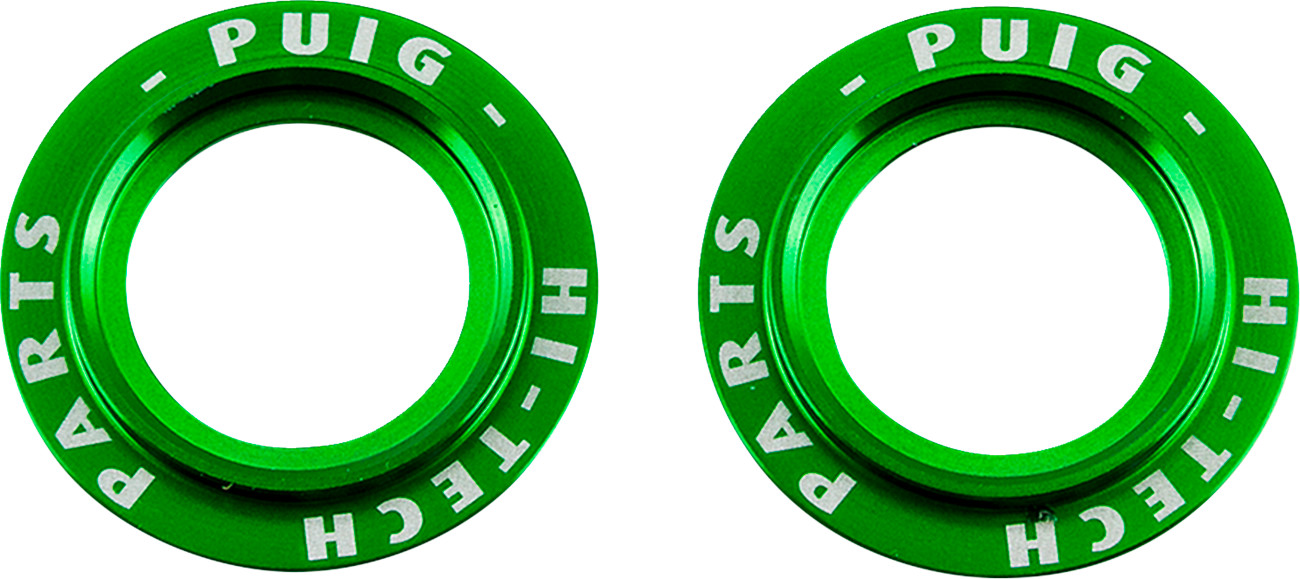 Puig hi-tech parts Axle Slider Rings - Green - Set