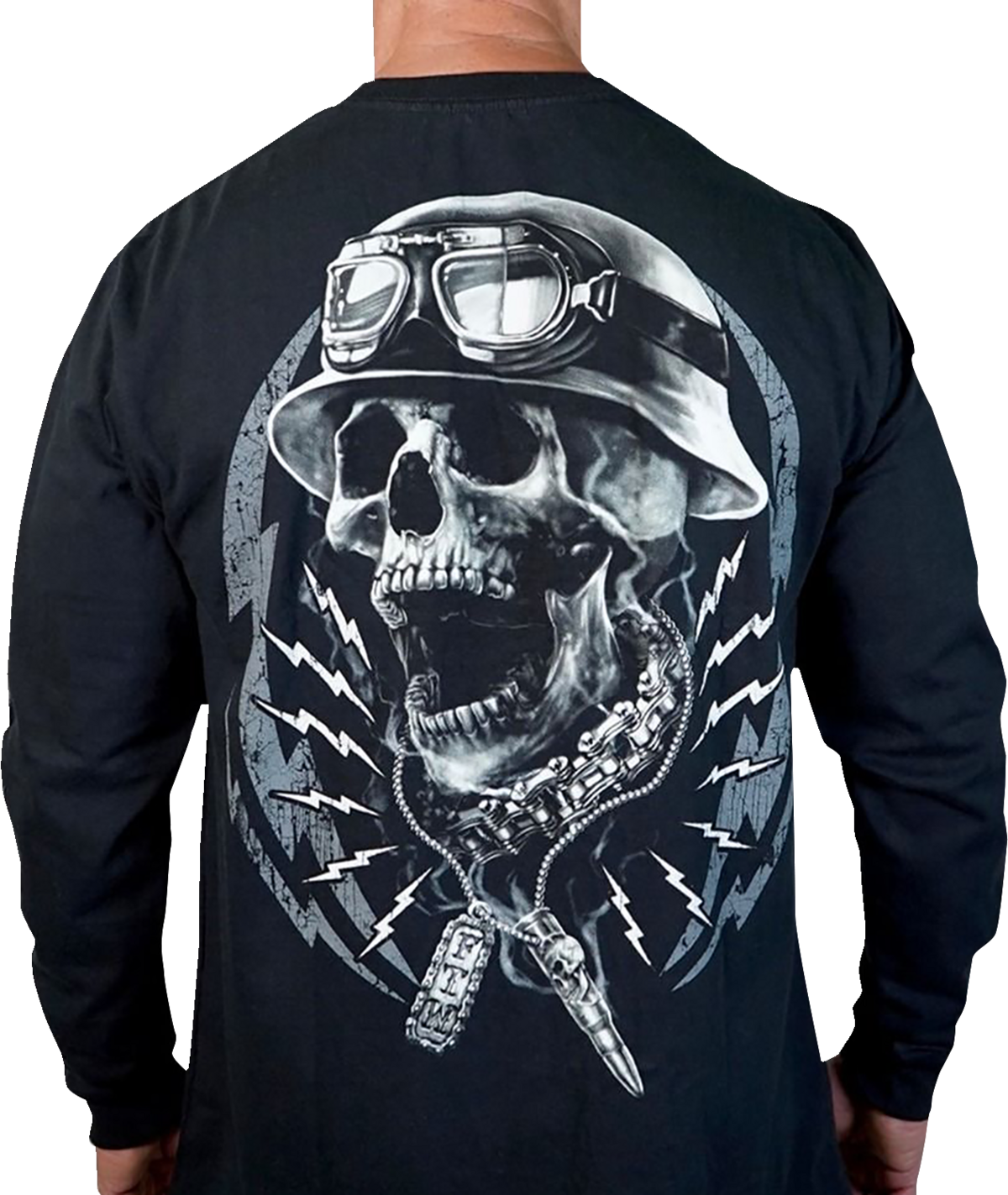 LETHAL THREAT Flash and Bones Long-Sleeve T-Shirt