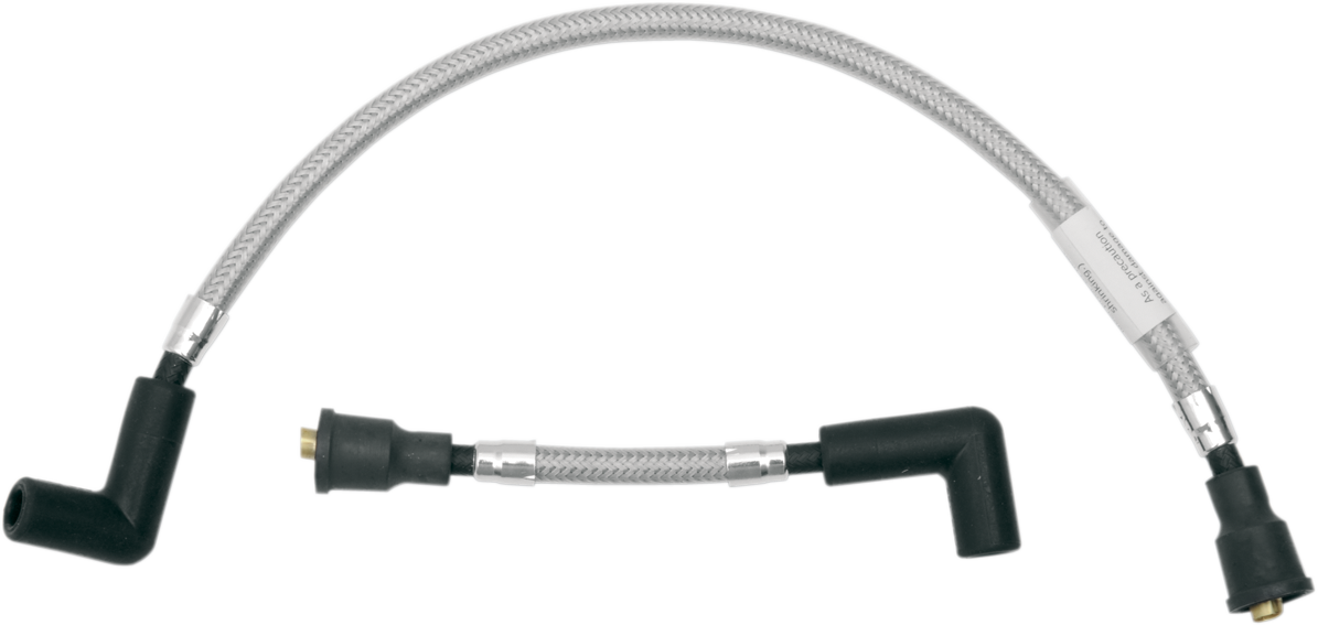 Magnum shielding Spark Plug Wires - Polished - '65-'99 FX/FL Harley Davidson