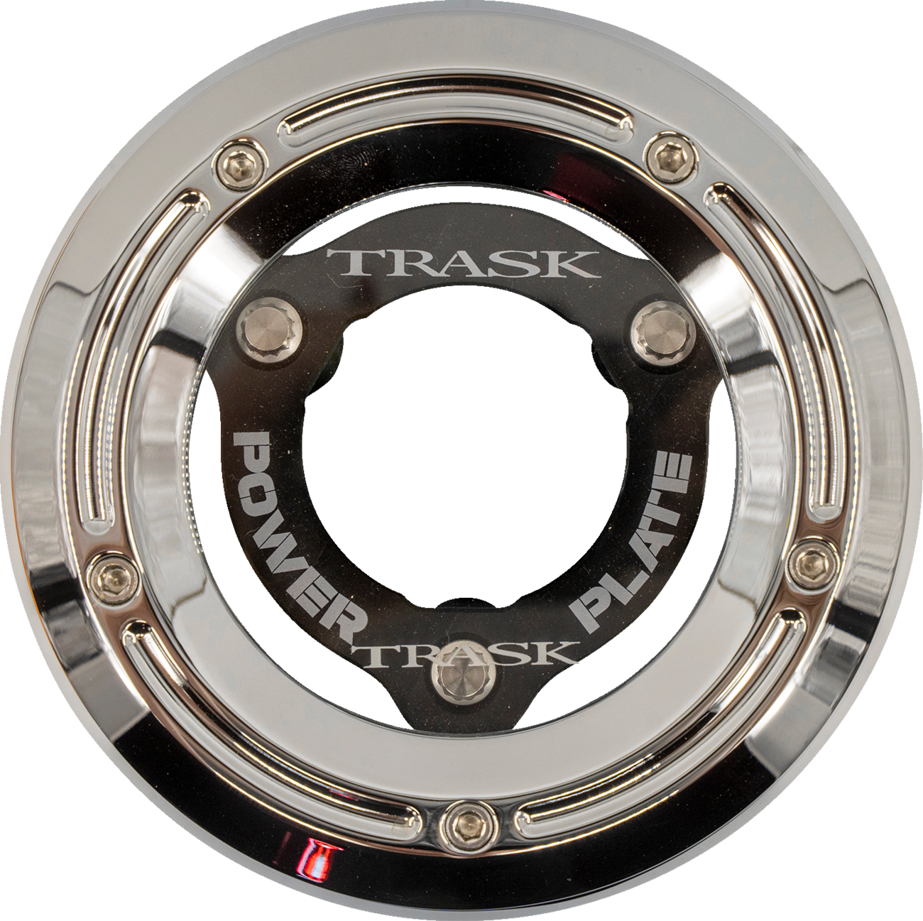 Trask Derby Cover with Power Plate - Chrome/Black - Kit - '18-'25 Softail Harley Davidson