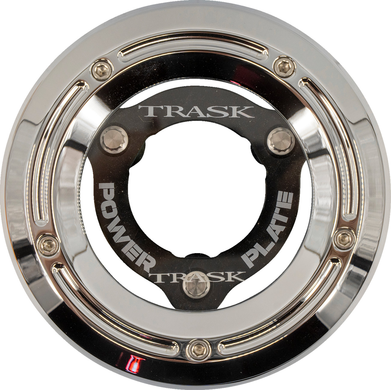 Trask Derby Cover with Power Plate - Chrome/Black - Kit - '18-'25 Softail Harley Davidson