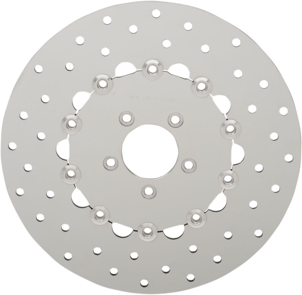 Drag Specialties Polished Stainless Steel Drilled Brake Rotor