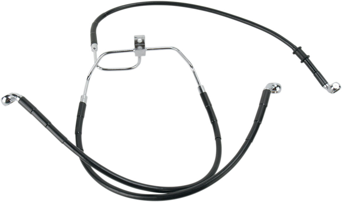 Drag specialties Brake Line - Front (Lower/Upper) - Black Harley Davidson