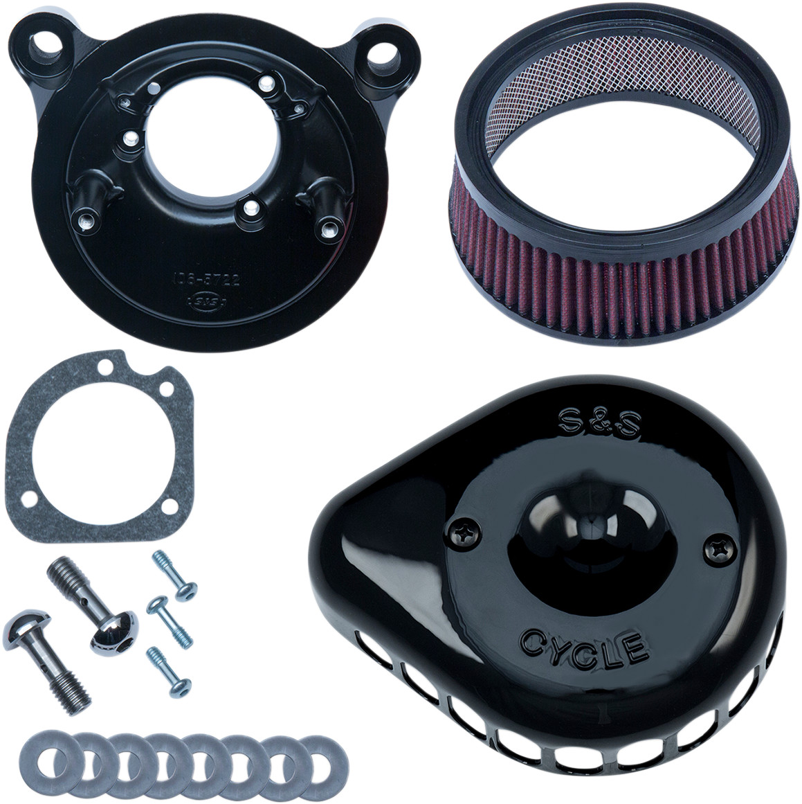 S&S Cycle Mini Teardrop Stealth Air Cleaner Kit For Harley EFI Big Twin 2001-2017