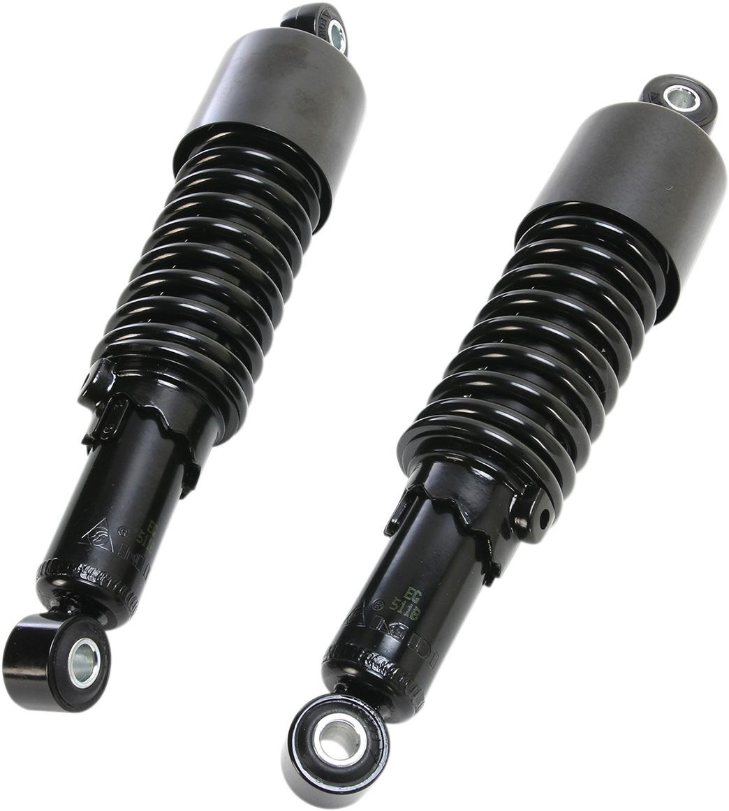 Emgo Custom Shorty Shocks with Shroud - Black Body/Black Spring Finish - Eye Lowering