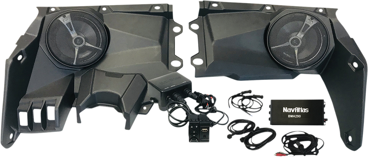 NavAtlas Zone 2 Dash Pod Audio Kit With Bluetooth Rocker Switch Can-Am Maverick X3 MAX 2017-2021