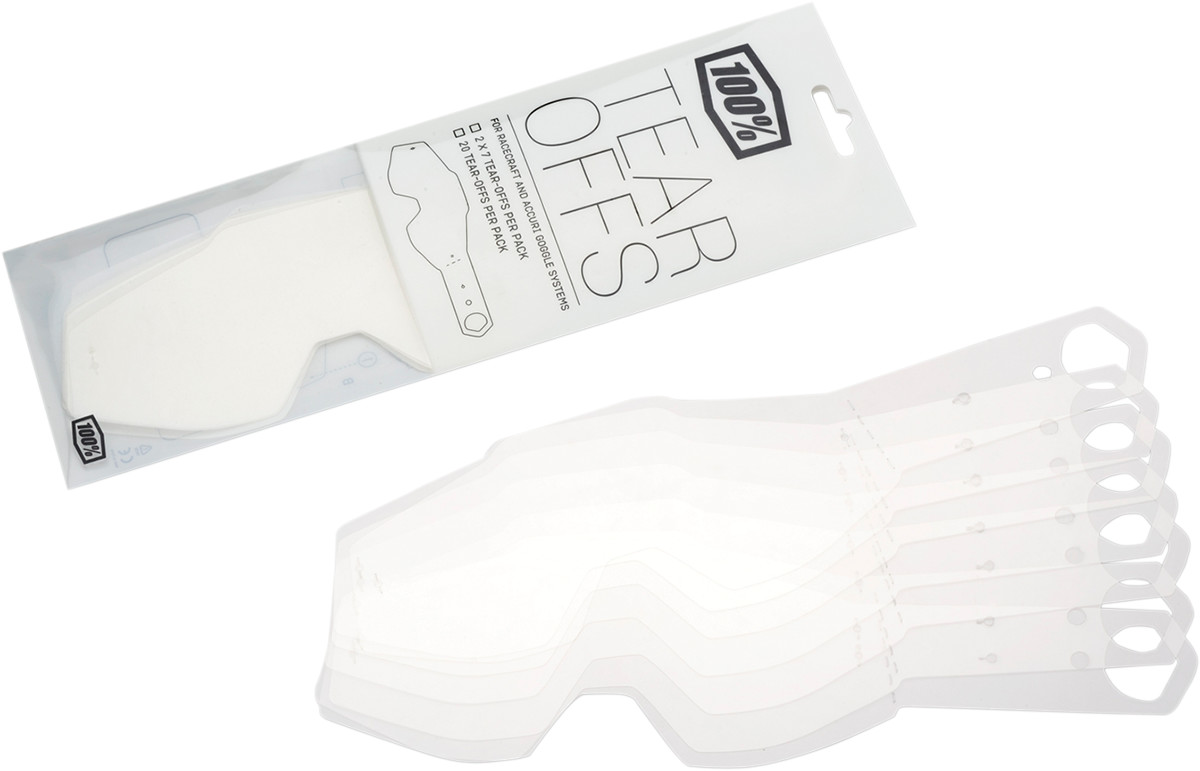 100% Racecraft/Accuri/Strata Goggle Tear-Offs — Laminated