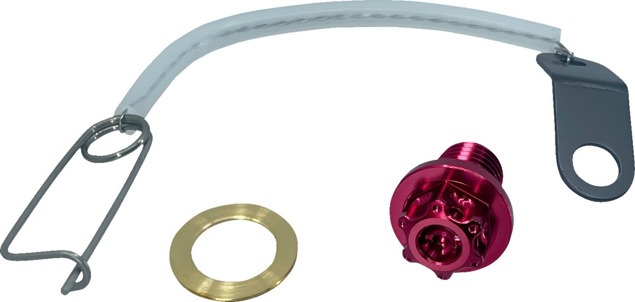 Psr Magnetic Drain Plug - M12 x 1.50 x 15 mm - Red Honda/KTM/Suzuki/Yamaha/Kawasaki