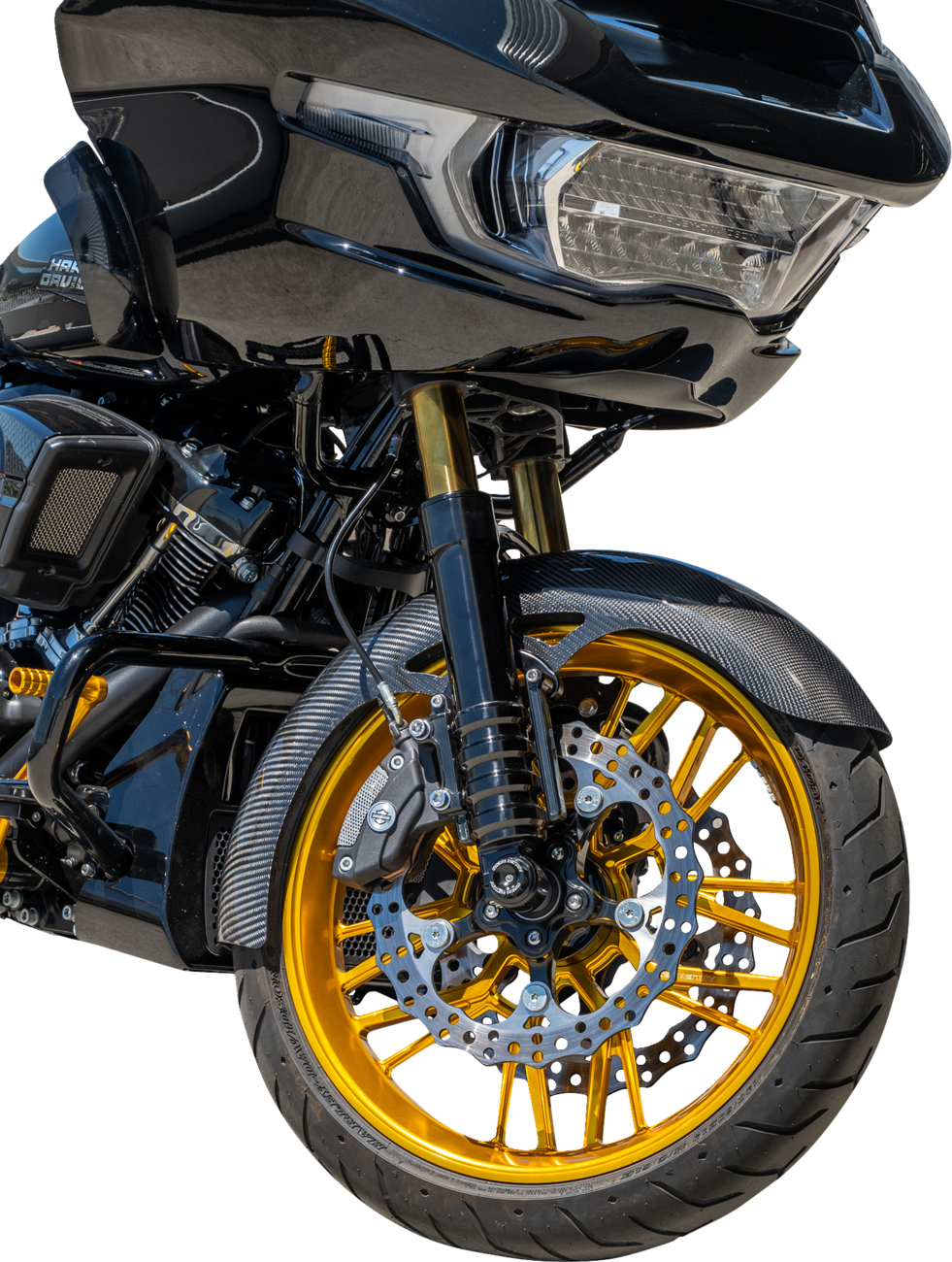 Arlen ness Carbon Fiber Front Fender - Wrapper - 19" Harley Davidson