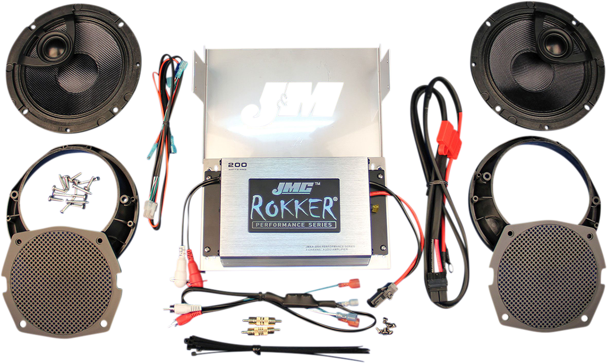 J & m JMC ROKKER® 200W 2-Channel Amplifier and Speaker Kit