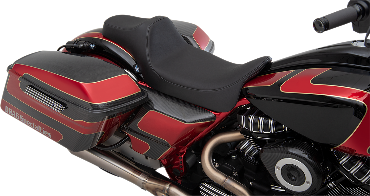 Drag specialties seats Predator III Seat - Extended Reach - Smooth - FL '08-'23 Harley Davidson