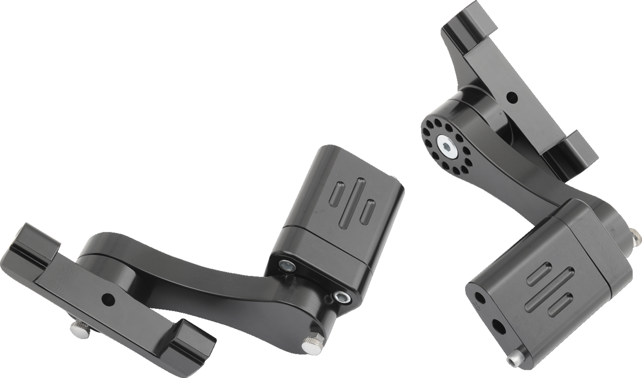 Rivco products Passenger Floorboard Mounts - Black Harley Davidson
