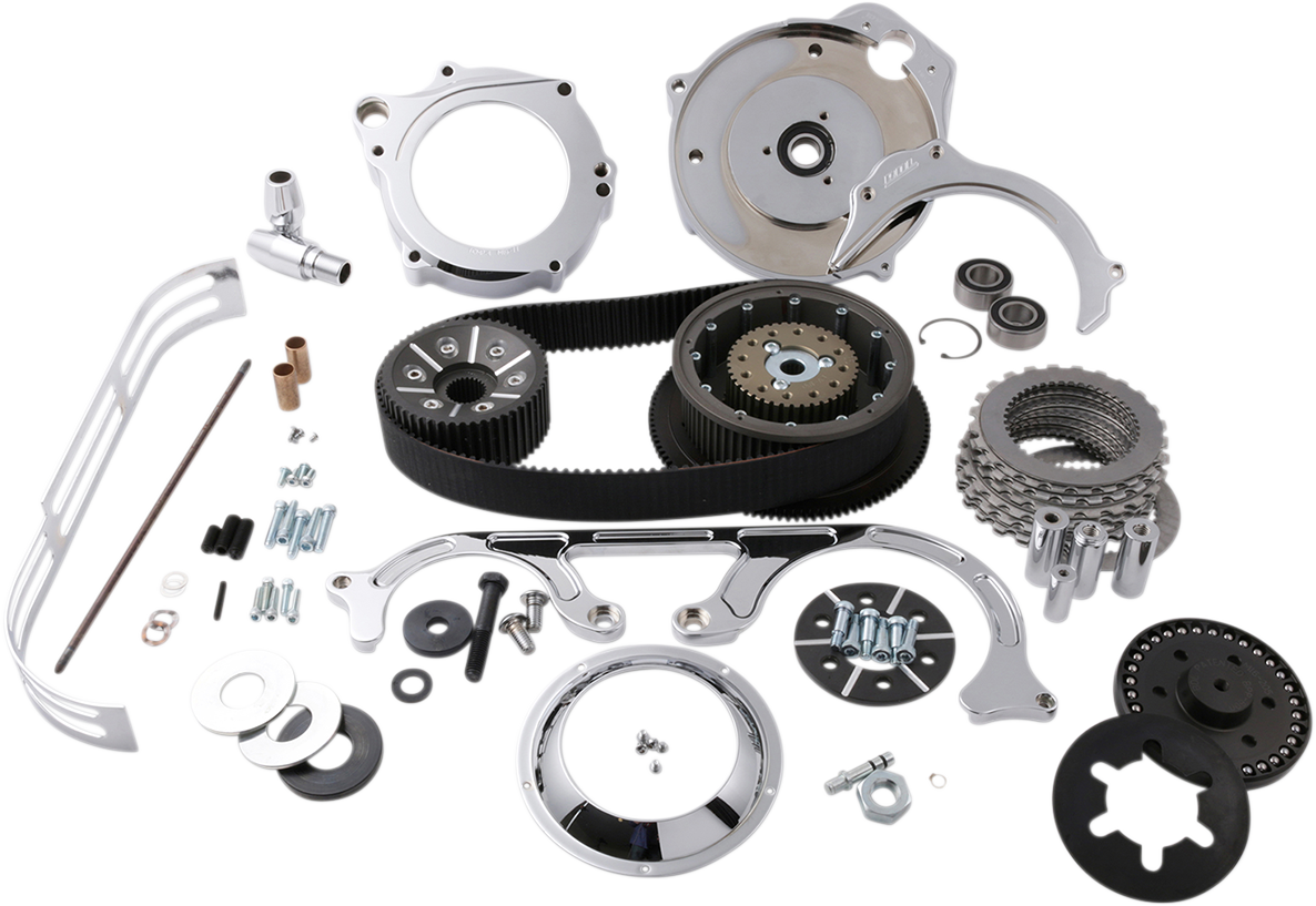 BELT DRIVES LTD. 2" Open Belt Drive Kit with 2-Piece Motor Plate