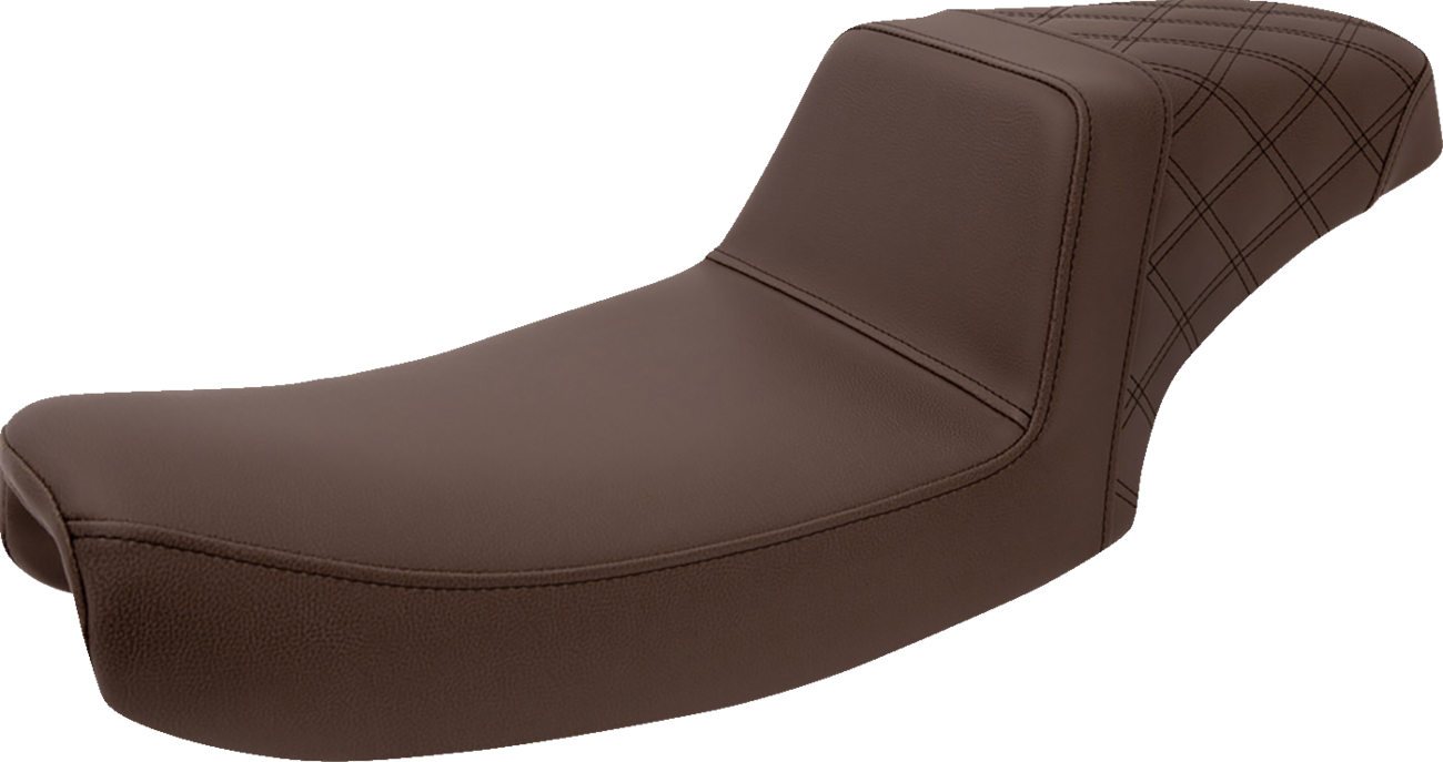 SADDLEMEN Step-Up Seat — Rear Lattice Stitch