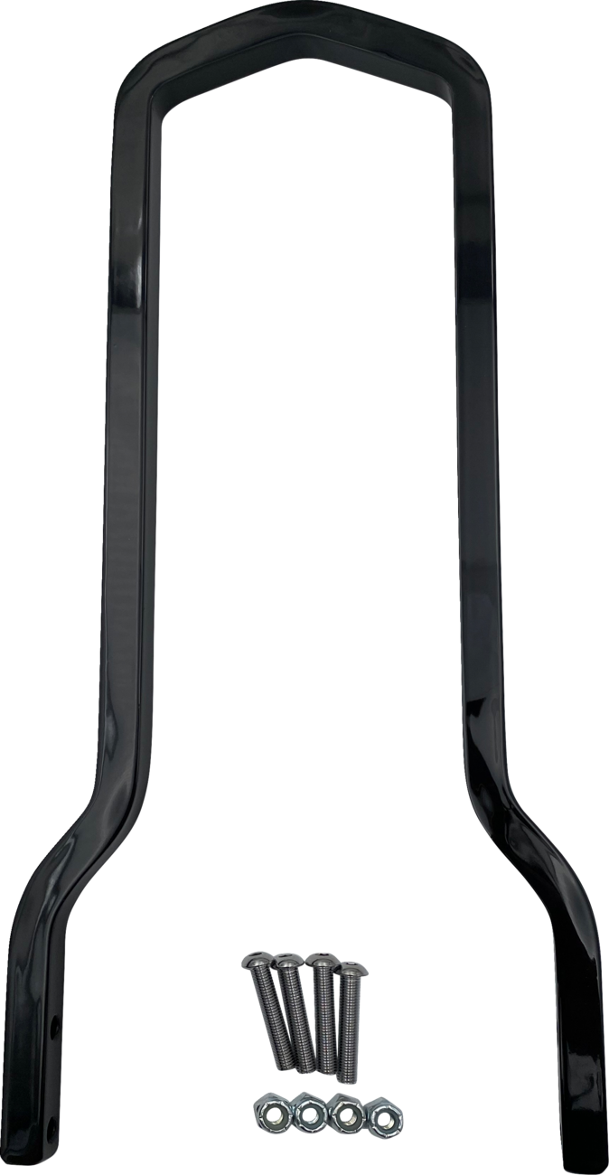 Drag specialties Square Sissy Bar - Tall - Black - 12.5" H x 7.5" W Harley Davidson