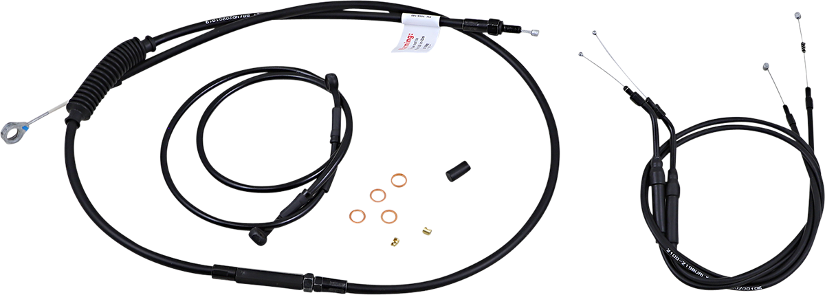 Burly Handlebar Cable Installation Kit For Harley w/ ABS