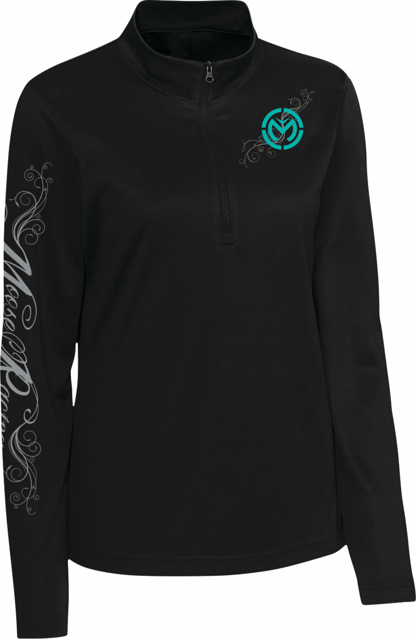 Moose Racing Women's Flourish Script Quarter Zip Pullover