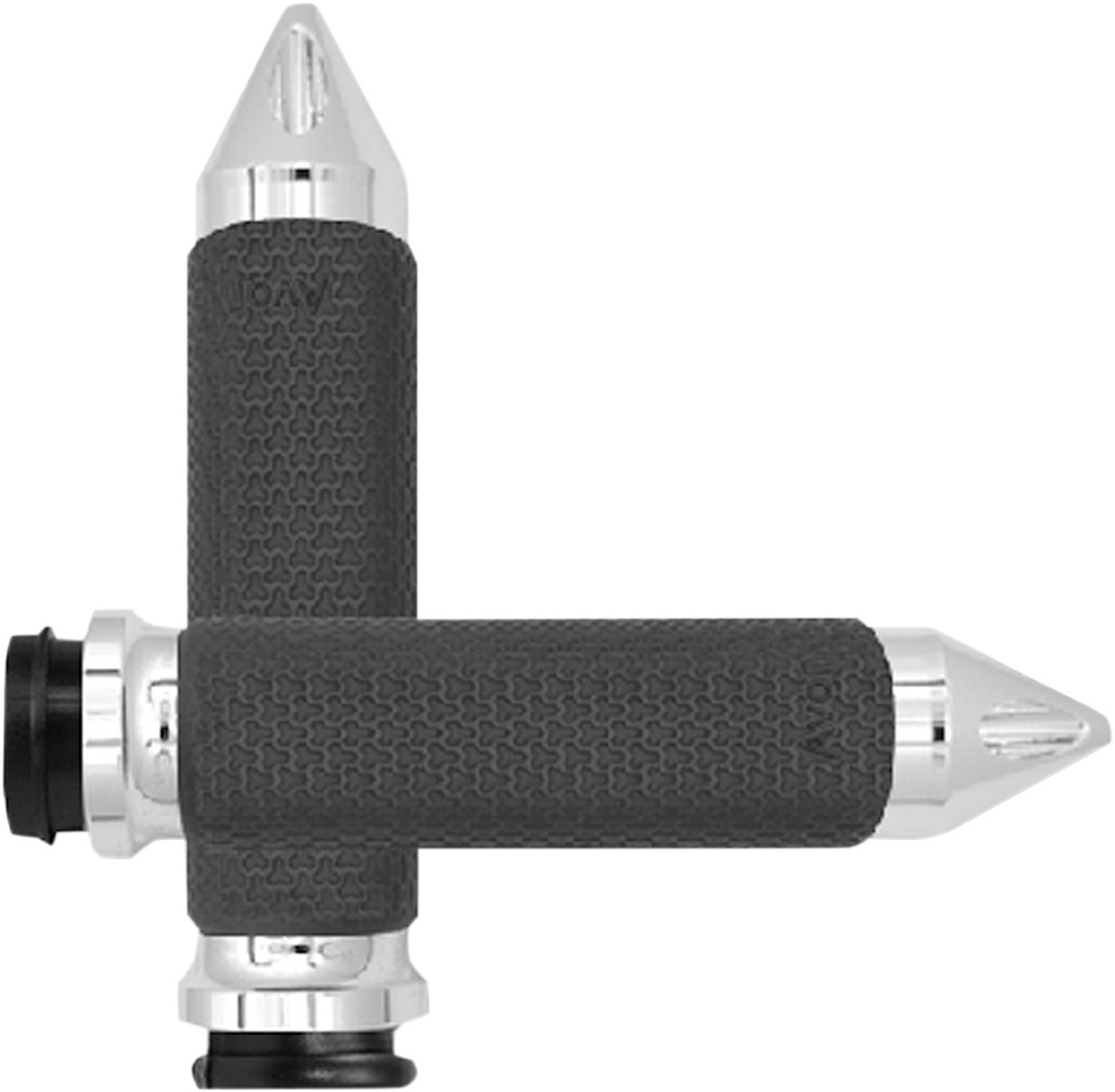 Avon grips Vibration Dampening Memory Foam Grips - Small - Spike - TBW - Chrome Harley Davidson