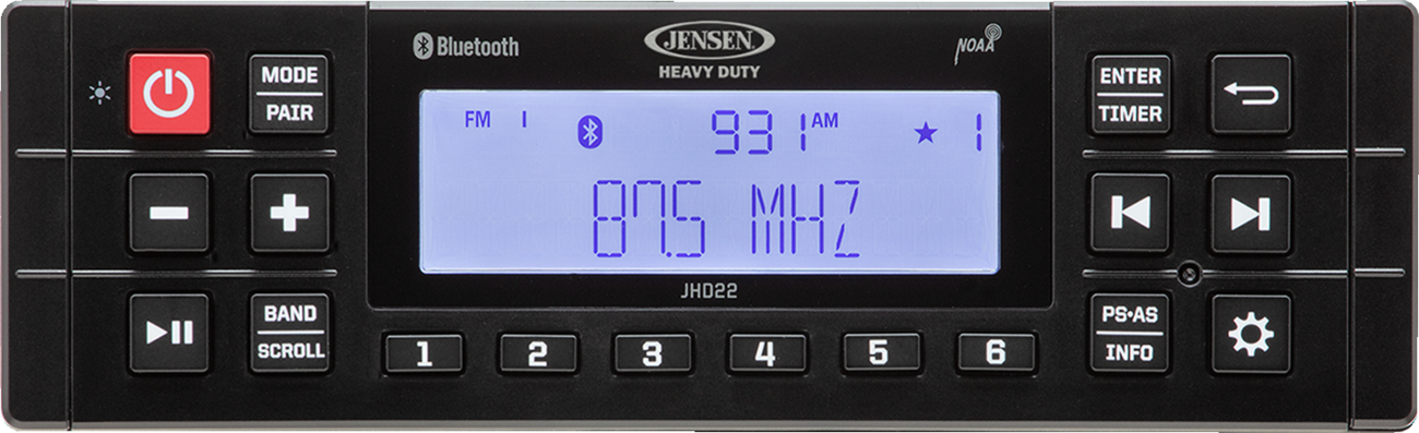 JENSEN Heavy Duty Bluetooth Stereo