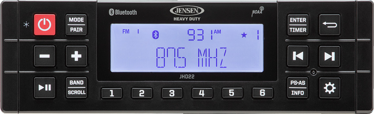 JENSEN Heavy Duty Bluetooth Stereo