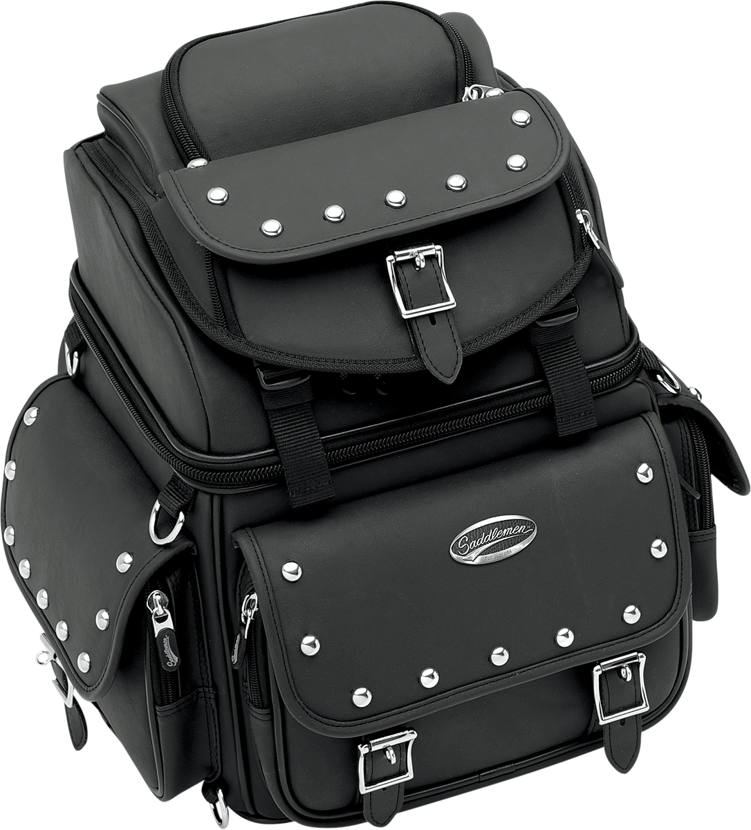 SADDLEMEN BR1800EXS Combination Backrest, Backseat, and Sissy Bar Bag