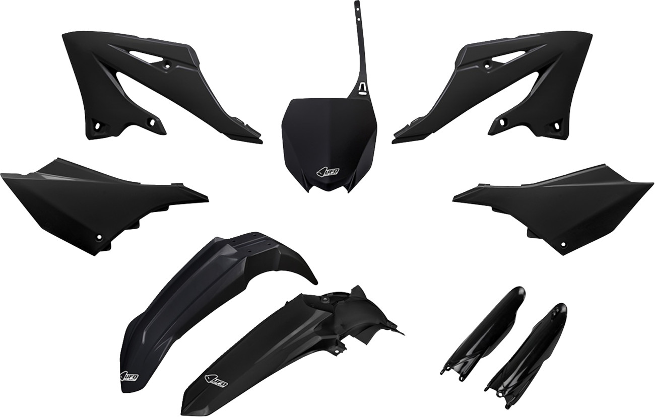UFO OEM Replica Complete Body Plastic Kit with Fork Guards For Yamaha YZ125/YZ125X/YZ250/YZ250X 2022-2026 Black