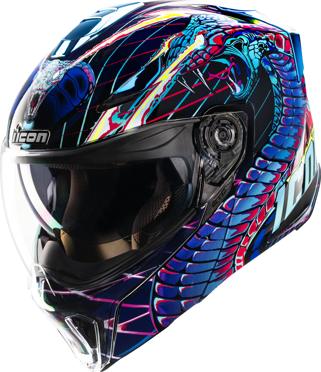 ICON Threshold™ Synthwave Lazer Cobra Modular Helmet
