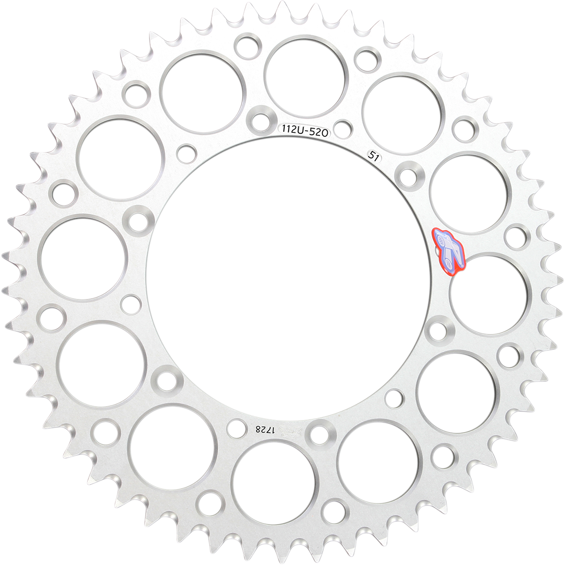 Renthal Rear Sprocket - Aluminum - 51 Tooth - Silver - Kawasaki 51T