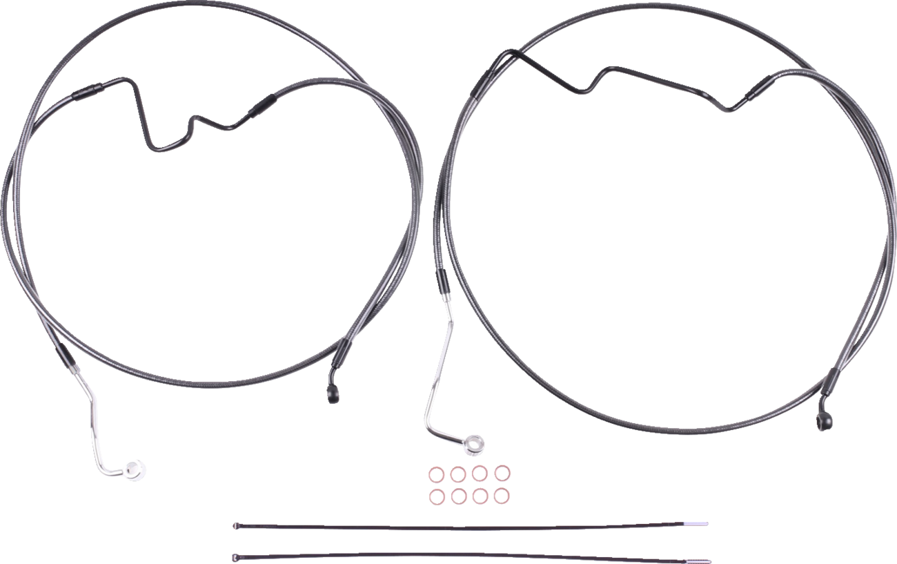 BP ABS Touring Lower +2" 35° Radial Brake Line Kit