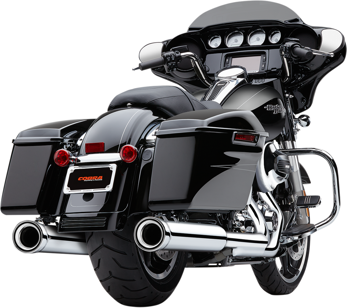 Cobra Neighbor Hater Mufflers for '95-'16 Bagger - Chrome Harley Davidson