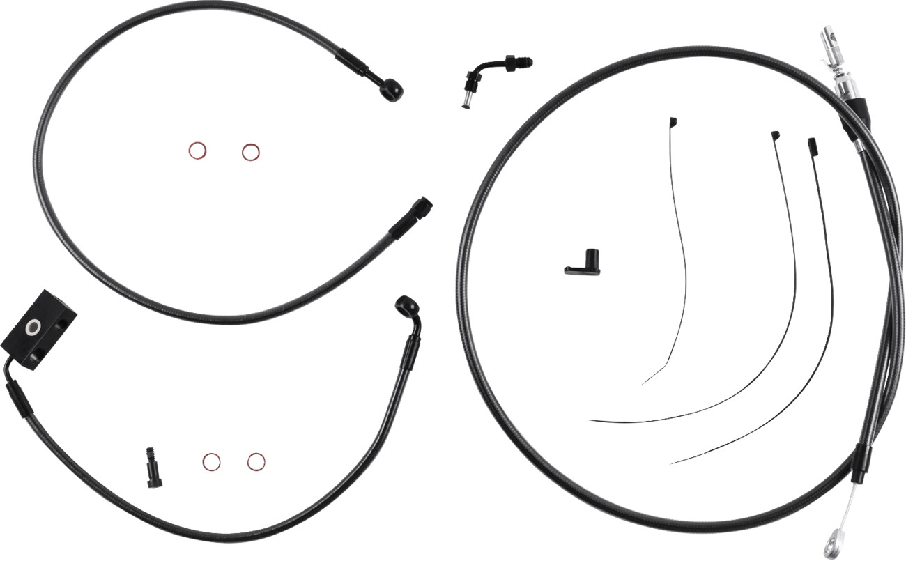 Magnum shielding Black Pearl™ Designer Handlebar Installation Kit - 10" - '18-'24 Softail Harley Davidson