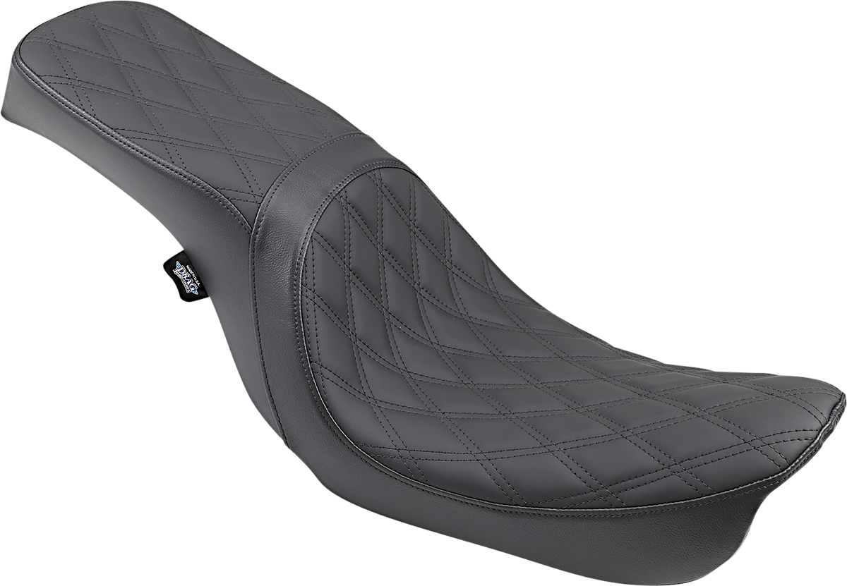 Drag specialties seats Predator 2-Up Seat - Double Diamond - Black - FX/FL '06-'17 Harley Davidson