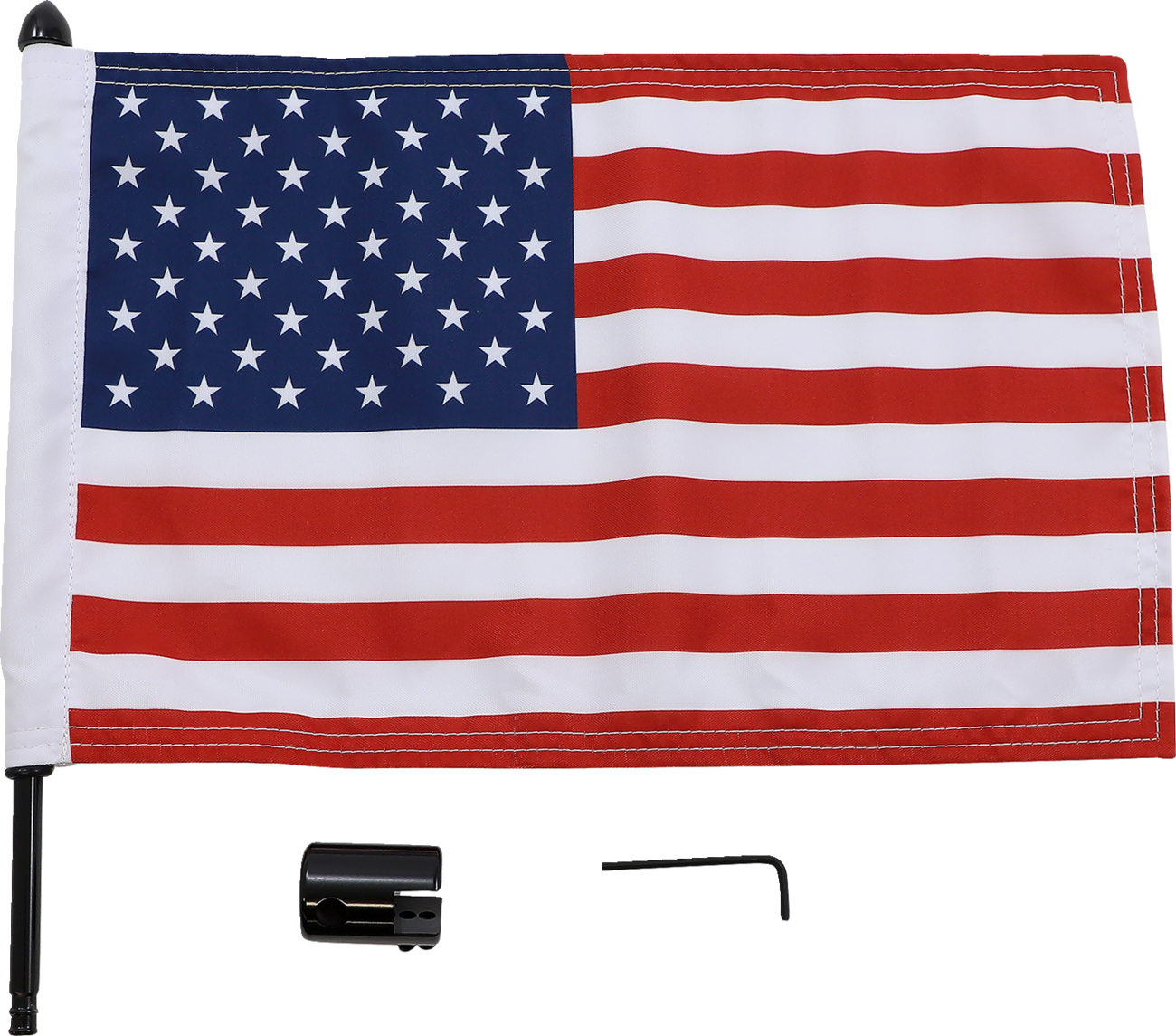 Side Mount Sissy Bar Flag Mount With Flag