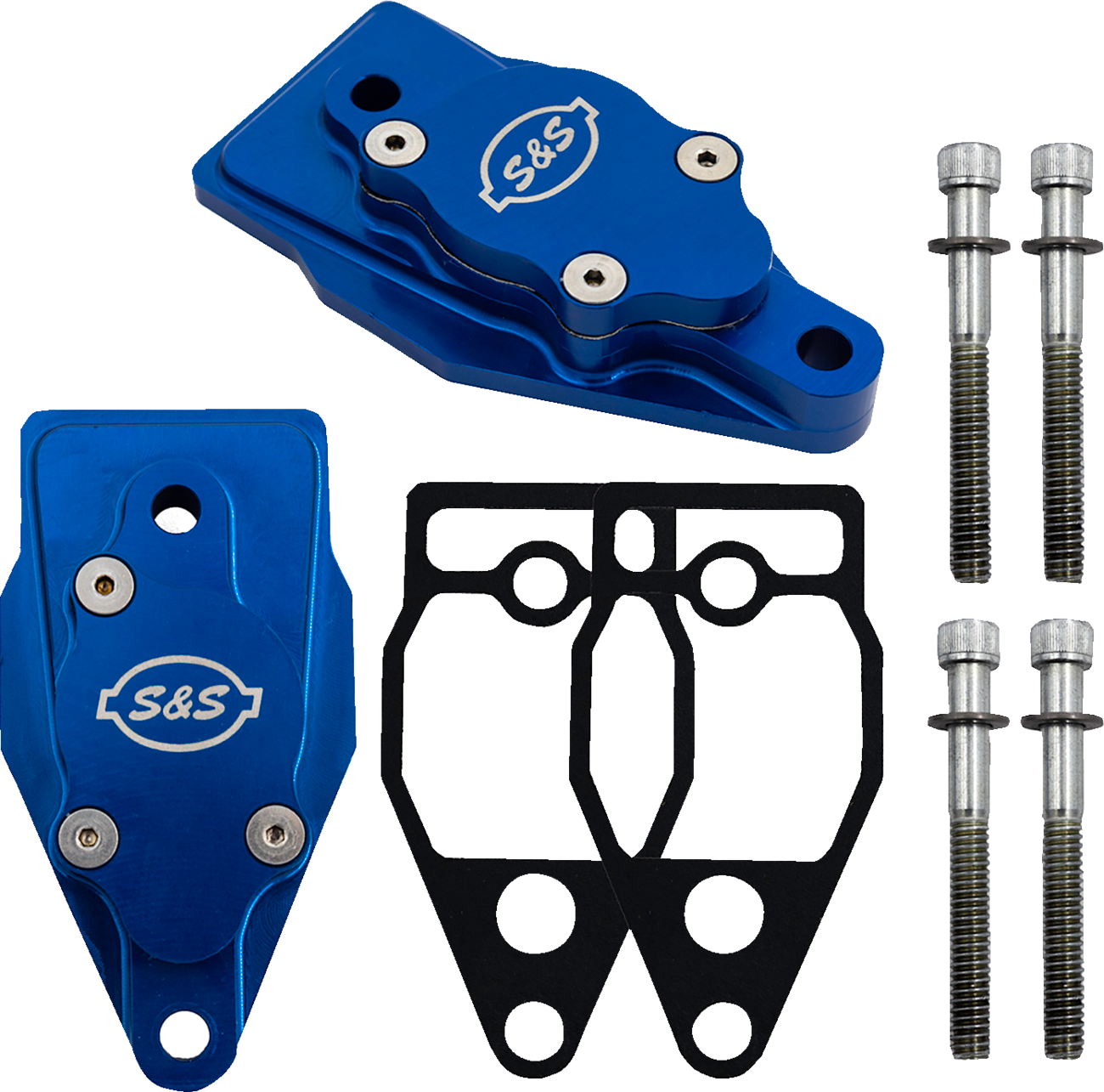 S&s cycle Billet Head Breather Kit - Anodized Blue - Twin Cam '99-'17 Harley Davidson