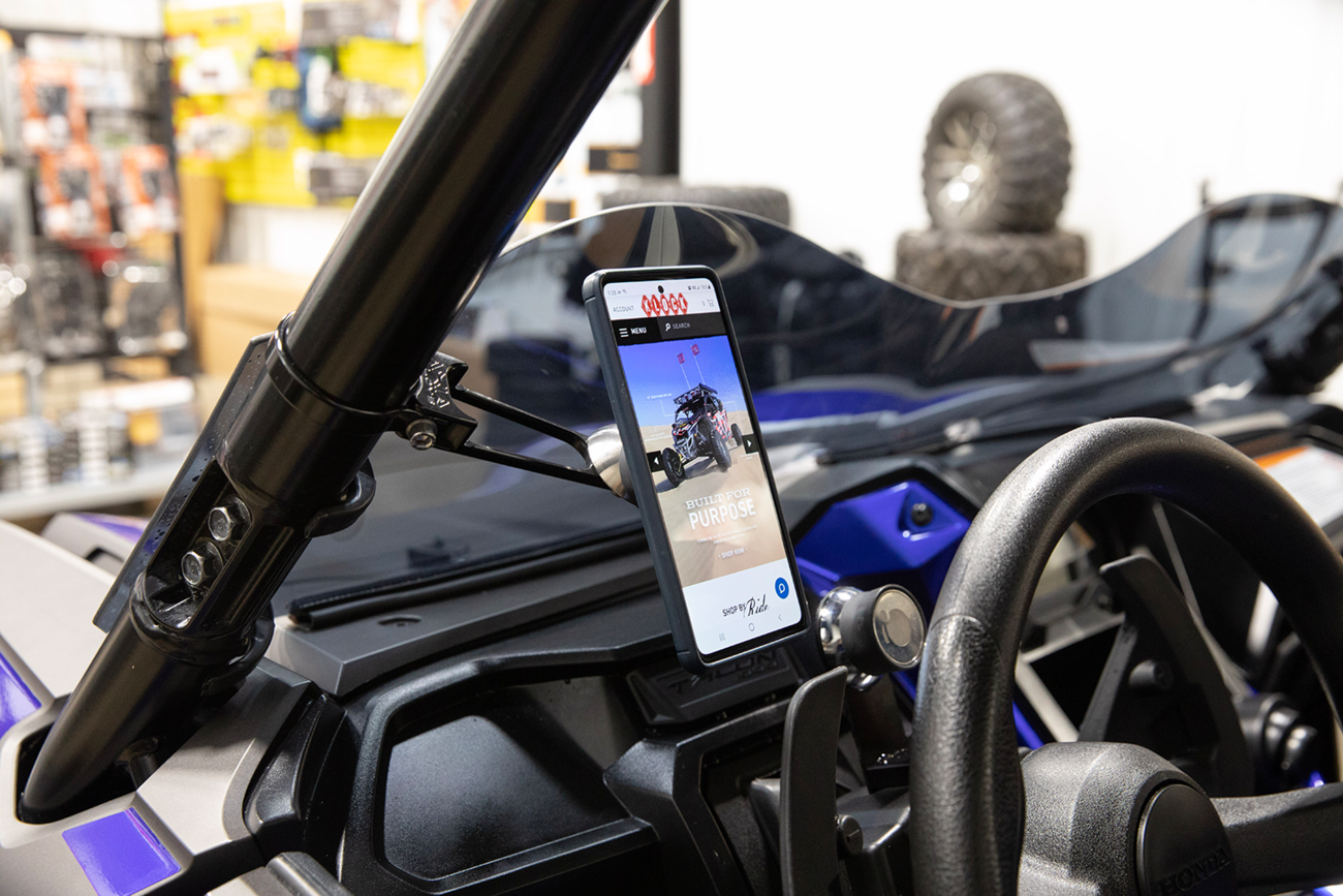 Klock Werks iOmount Offset Roll Cage Phone Mount