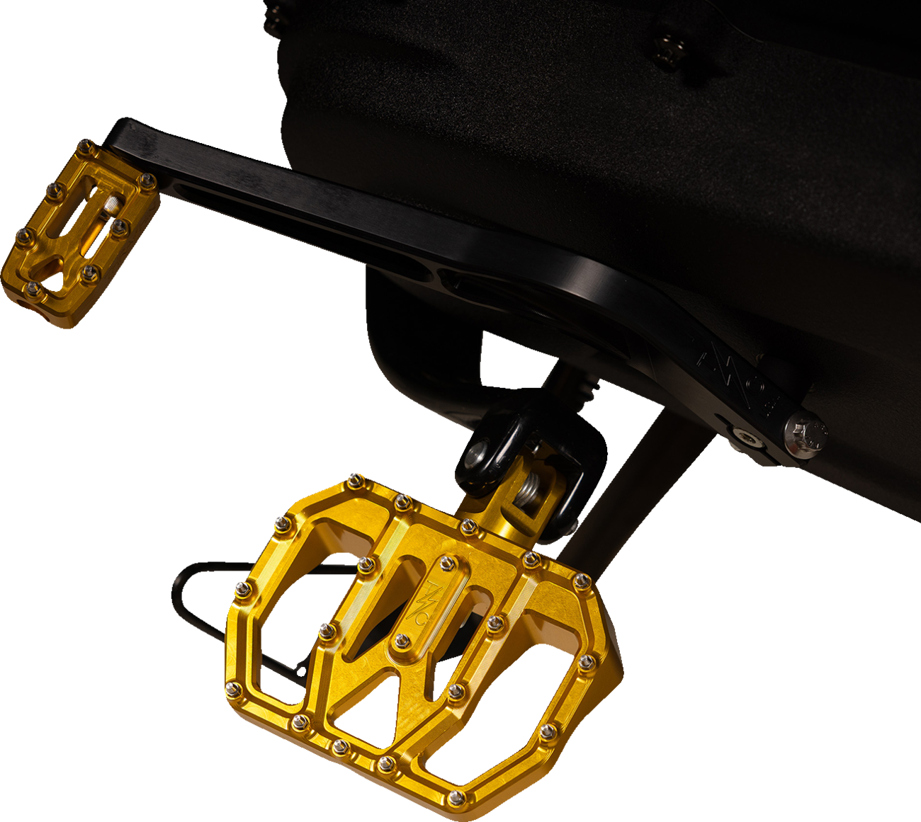 Thrashin supply co. Mini Aggressor Floorboards - Gold - Rear Harley Davidson
